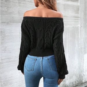 Sheer Crochet knit Sweater